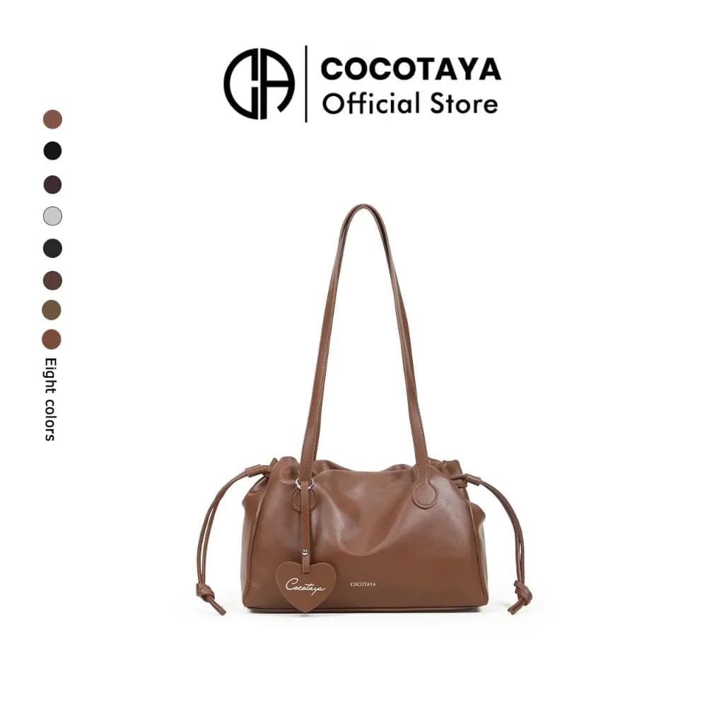(COCOTAYA) Dannia Bag กระเป๋าสุภาพสตรีแฟชั่น Retro อินเทรนด์กระเป๋าสะพายหนัง pu กระเป๋าสะพายข้าง