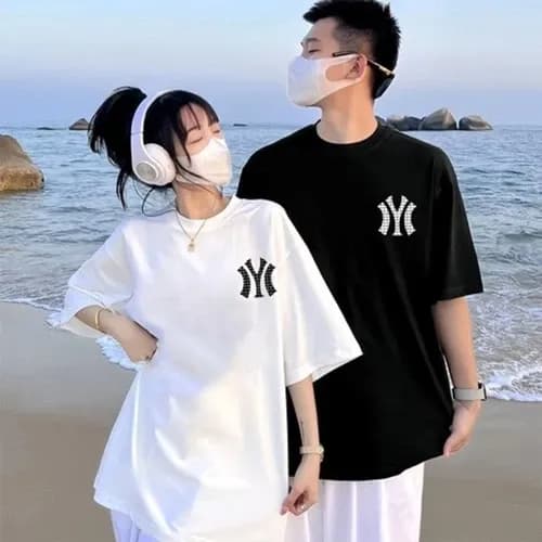 เสื้อยืดคอกลม เสื้อเชิ้ตผู้ชาย ใส่สบาย เสื้อยืดโอเวอร์ไซส์ ไม่หดตัว พิมพ์ลาย แฟชั่นสตรีท"Y"